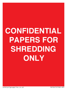 CONFIDENTIAL PAPERS FOR SHREDDING ONLY